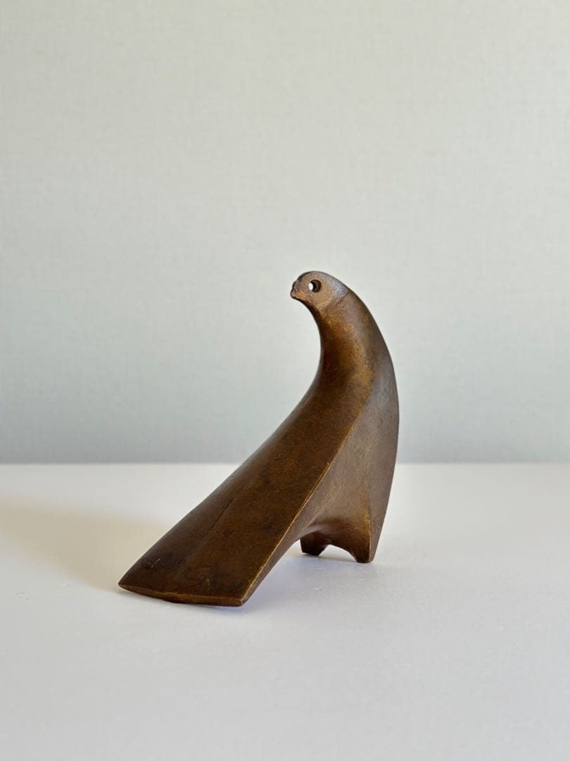 三枝惣太郎 新生鳩 ブロンズ彫刻 アート 美術 古道具 モダンデザイン