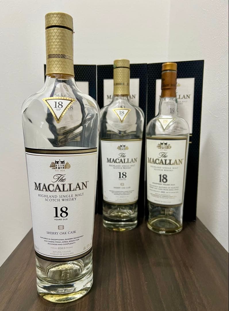 【ザマッカラン】18年　空き瓶　箱付き　3組