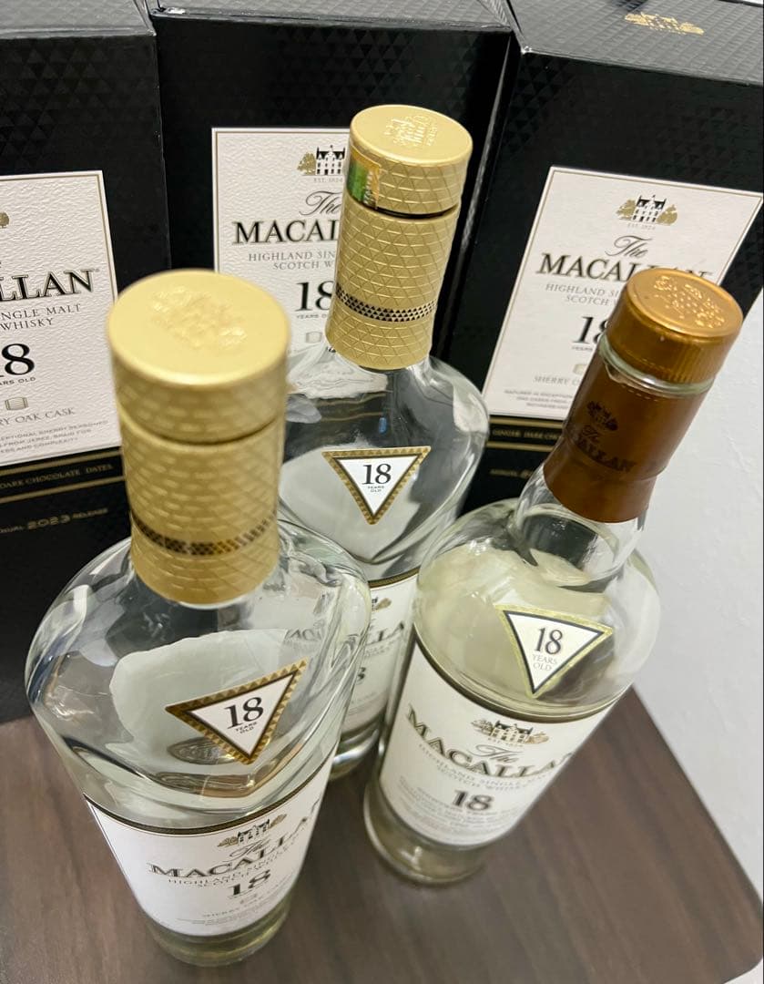 【ザマッカラン】18年　空き瓶　箱付き　3組