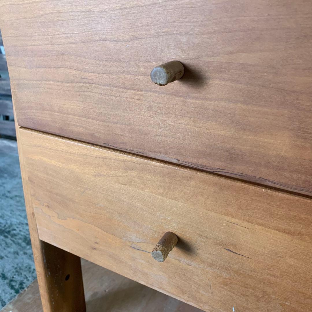 J677 福岡大川マルヨシ民芸家具 片開きシェルフキャビネット 壁面収納