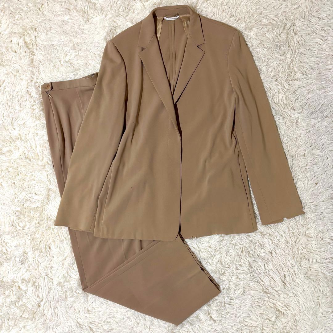✨極美品✨Max Mara大きいサイズ　パンツセットアップ　ベージュ　ストレッチ