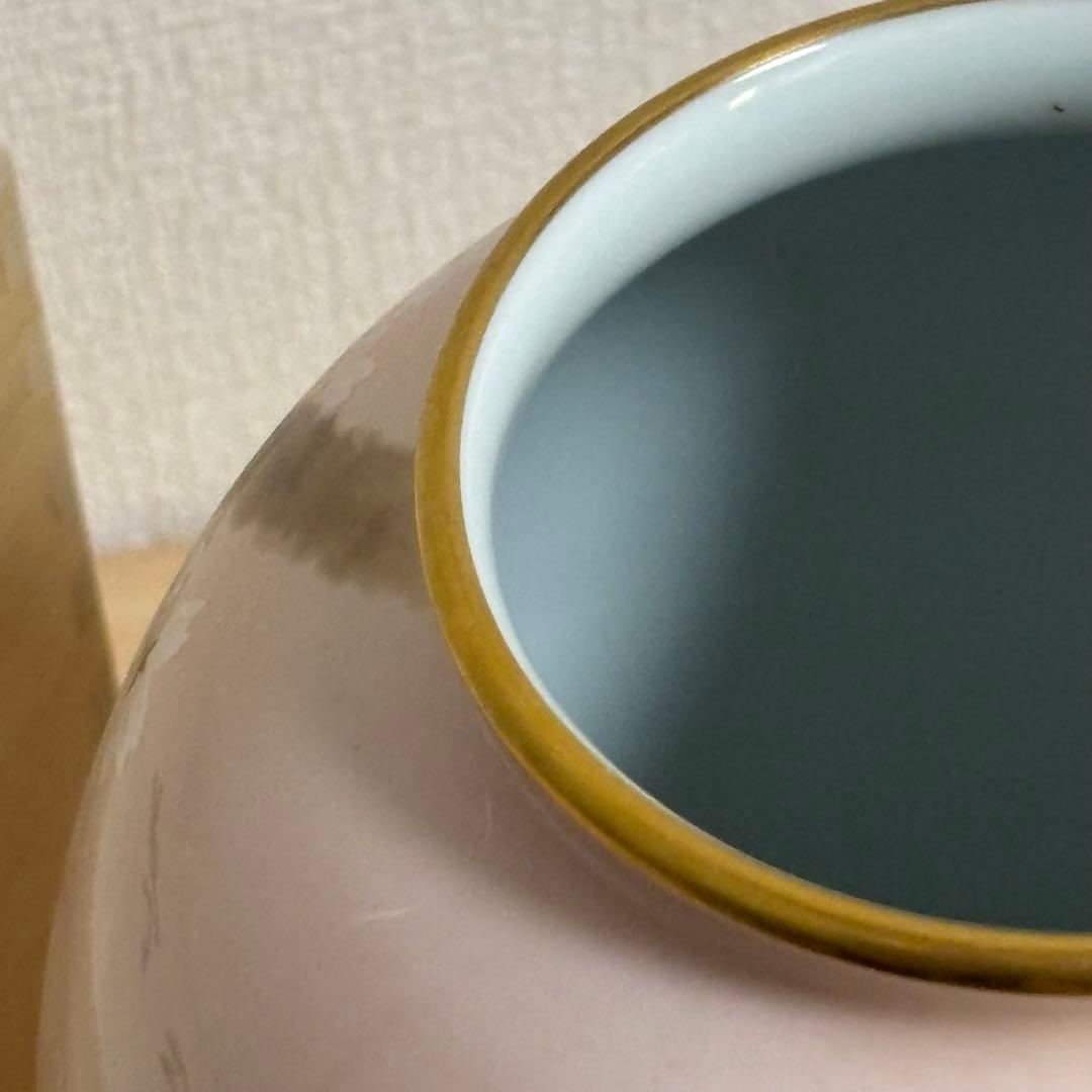 有田焼 香蘭社 吉野桜 花瓶 花器 骨董 フラワーベース　花びん　新品花台付