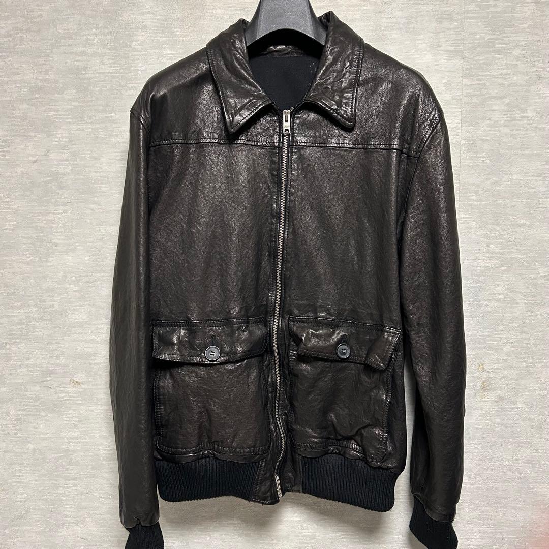 古着 DFOUR レザーフライトジャケット A-2タイプ サイズ54