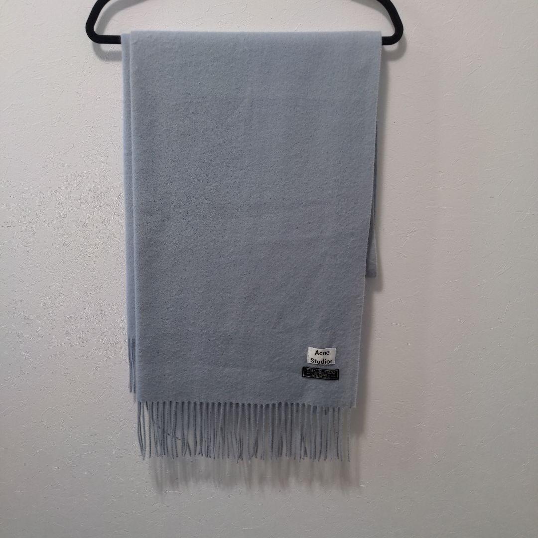 Acne Studios バージンウール マフラー ライトブルー