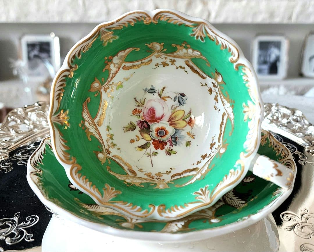 極美品 コールポート 手描き アデレードシェイプ ハンドペイント アンティーク