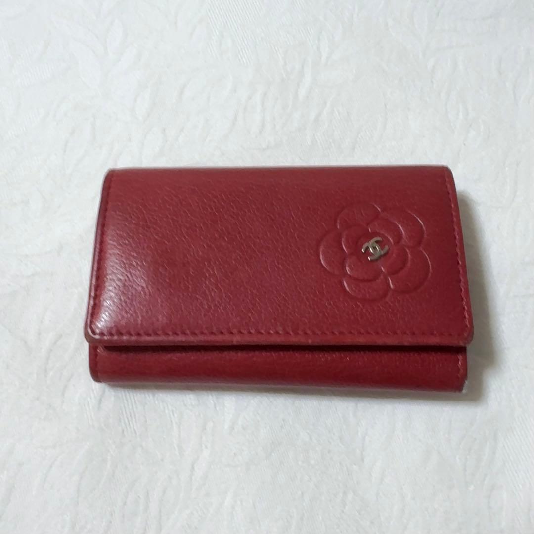 CHANEL レザーキーケース レッド