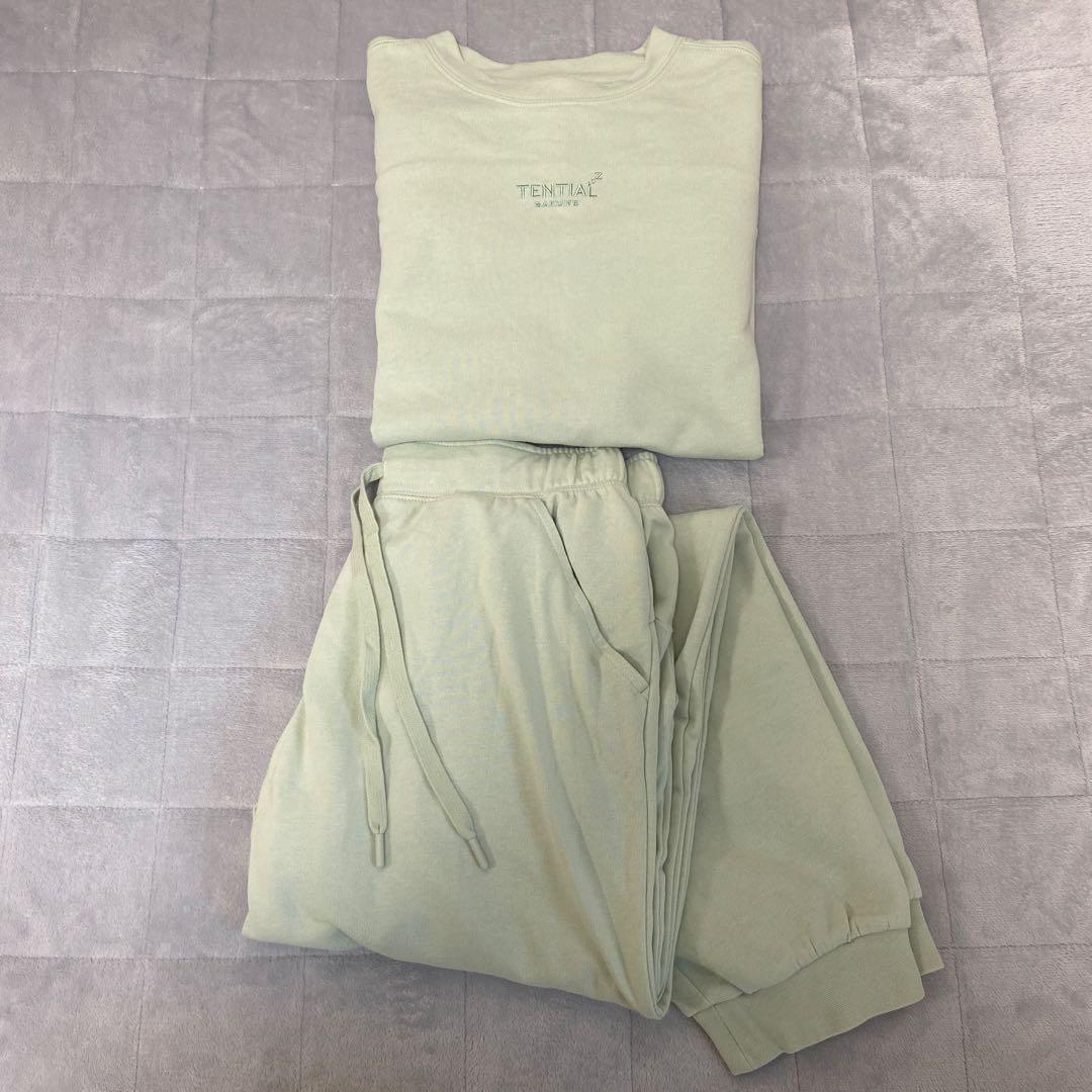 【美品】TENTIAL BAKUNE Ladies上下セット M ＆Lグリーン