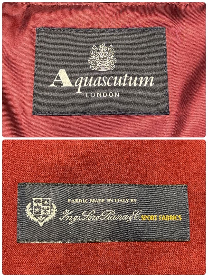 アクアスキュータム★ロロピアーナ　ライナー付きトレンチコート ボルドー 10