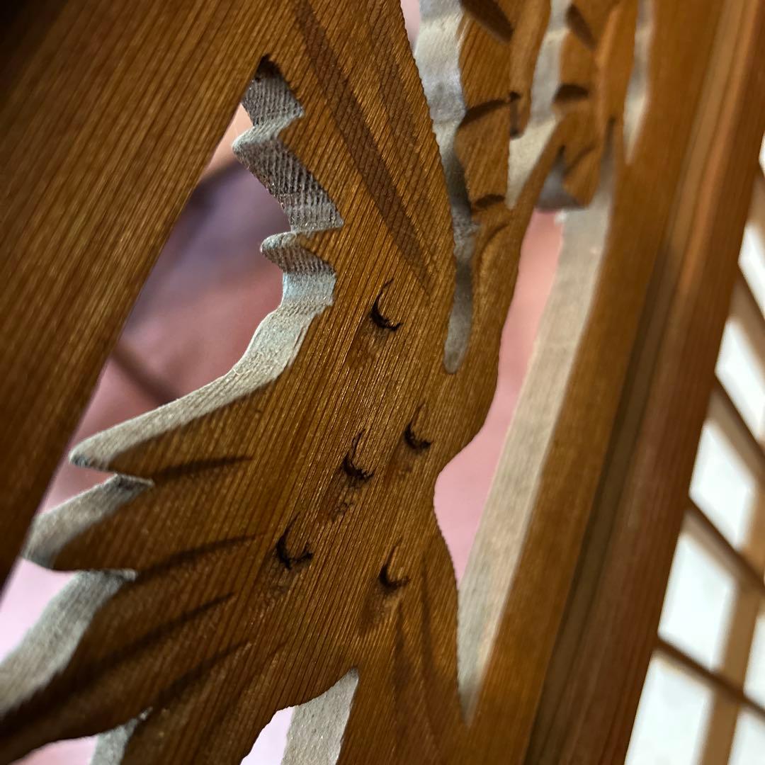 昭和　障子ついたて　欄間　パーテーション　組子