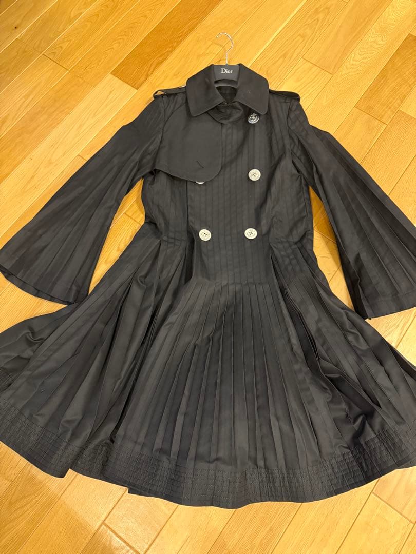 サカイ　ブラック プリーツコート