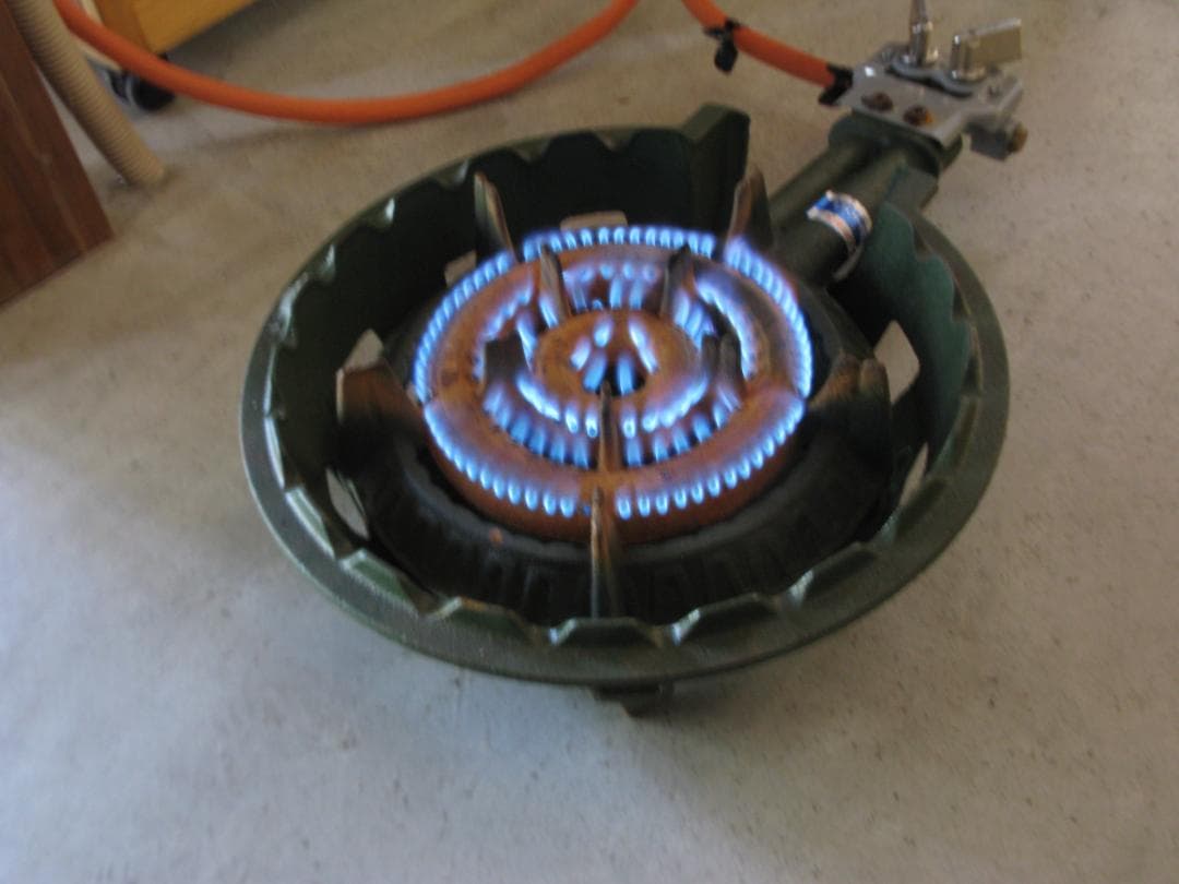 ☆　業務用　LPガス用　ガスコンロ　二重バーナー　昭和レトロ　☆