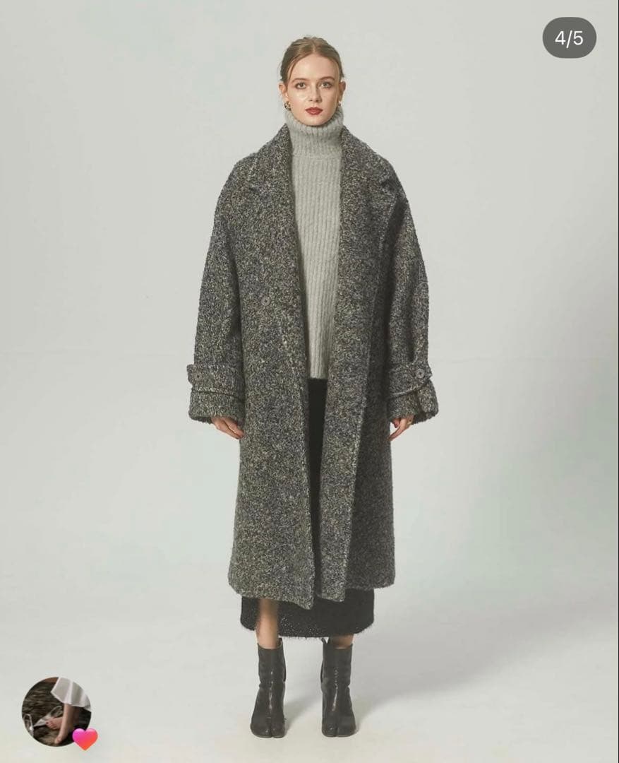 美品thetoe PÂTÉ COLORLONGCOATmix ロングコート正規品