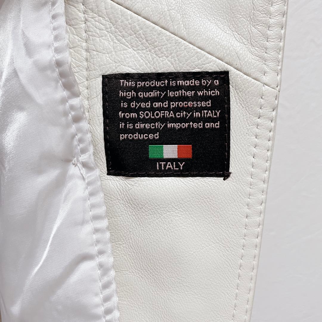 【Andy アンディ】ラムレザー ライダースジャケット フォックスファー付き