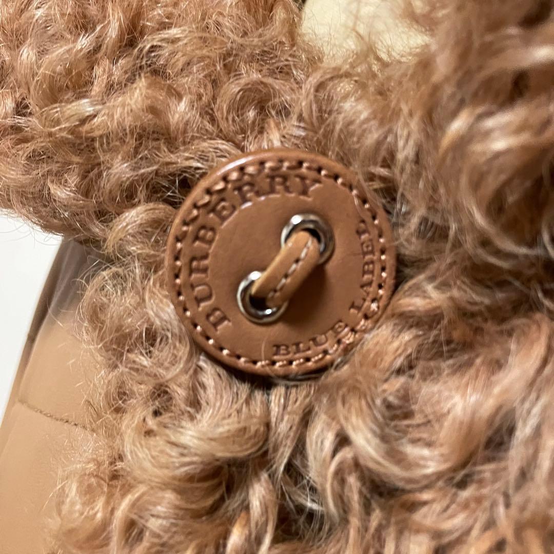 極美品✨バーバリーブルーレーベル ラムレザーコート羊革 チキャンラムファー M