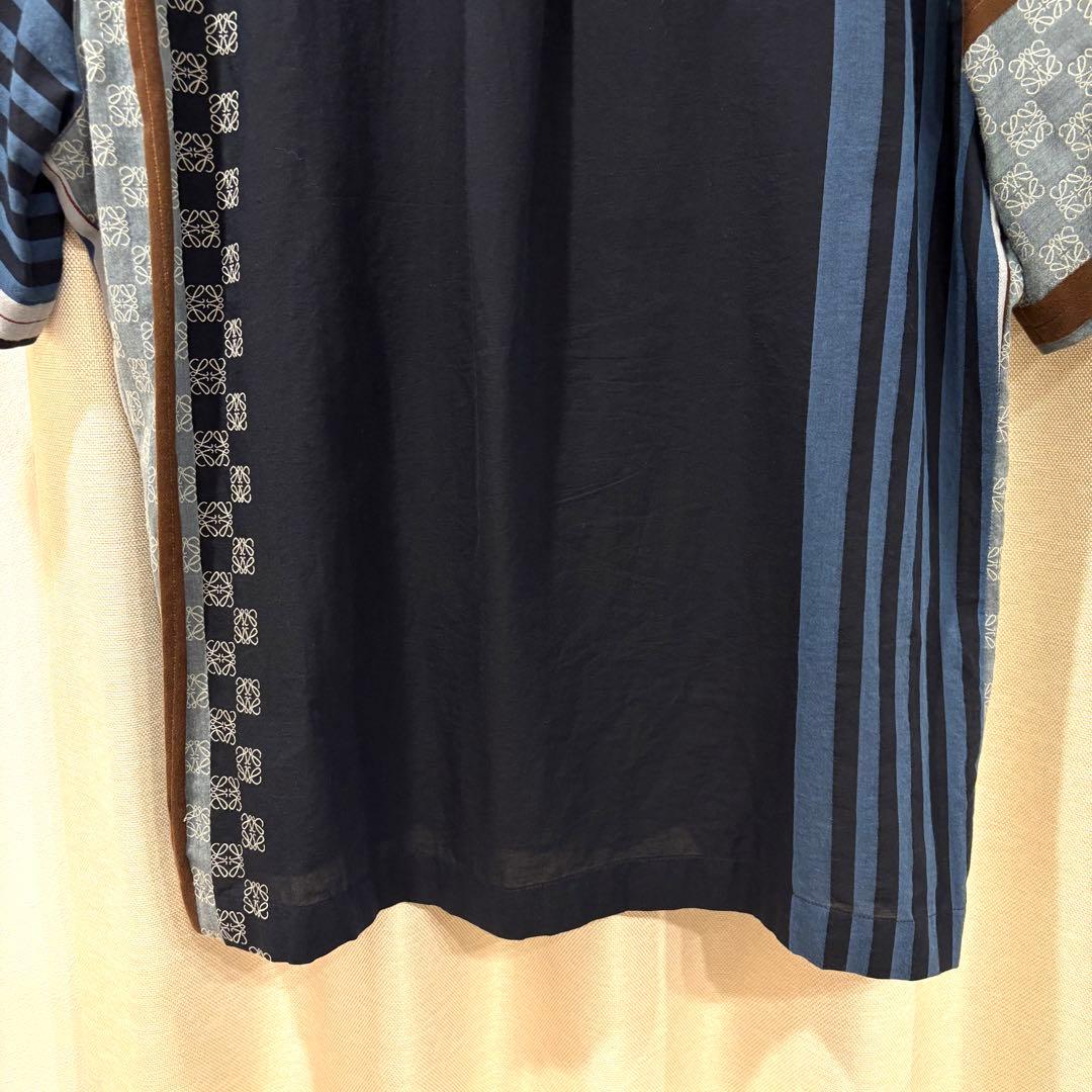 ☆人気☆LOEWE アナグラム総柄 オープンカラーシャツ 刺繍 ロゴ M