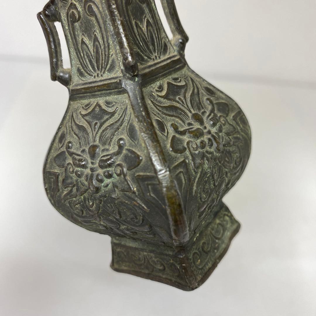 専用　慶山堂　銅製　花瓶　147g タルカニ　東さ7-1124②