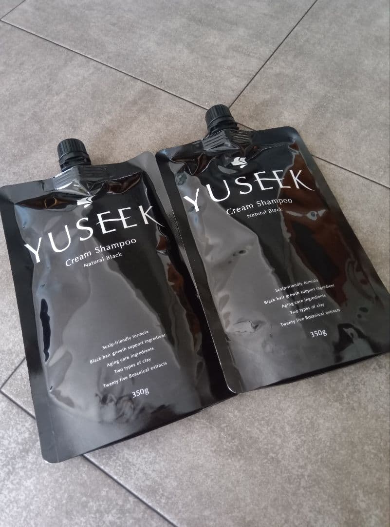 YUSEEK Cream Shampoo ナチュラルブラック 350g 2個