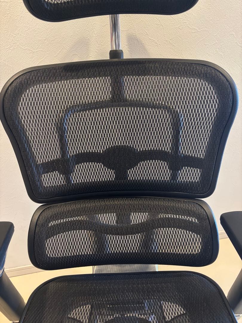 美品　エルゴヒューマン プロ ブラック ハイタイプ エラストメリックメッシュ