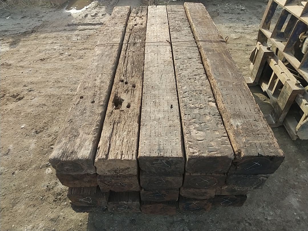 10本組 枕木 4級品 長さ約210cm 送料別 ガーデニング 花壇 庭づくり