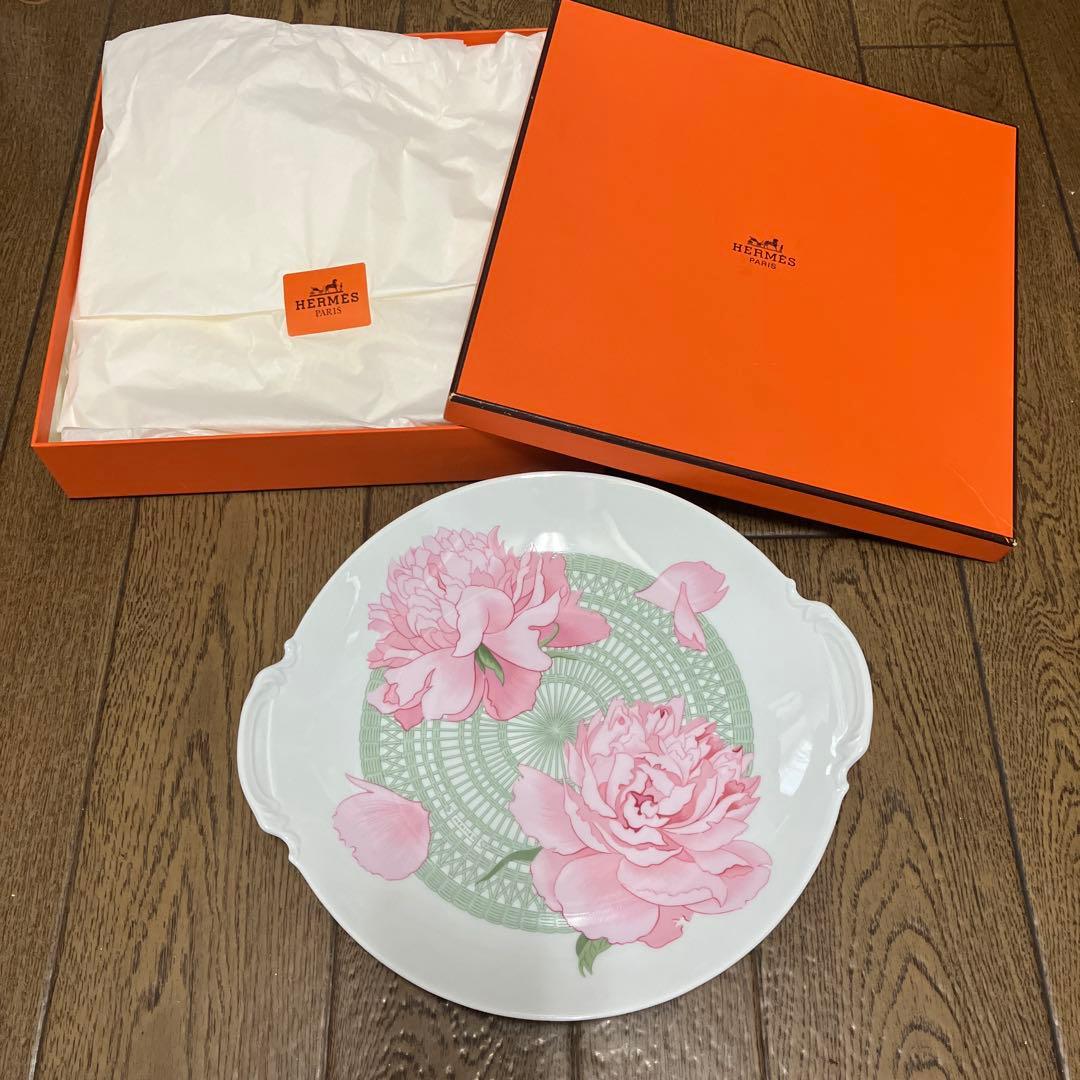 エルメス　耳付きプレート　未使用保管レア品‼️「ピヴォワンヌ」柄