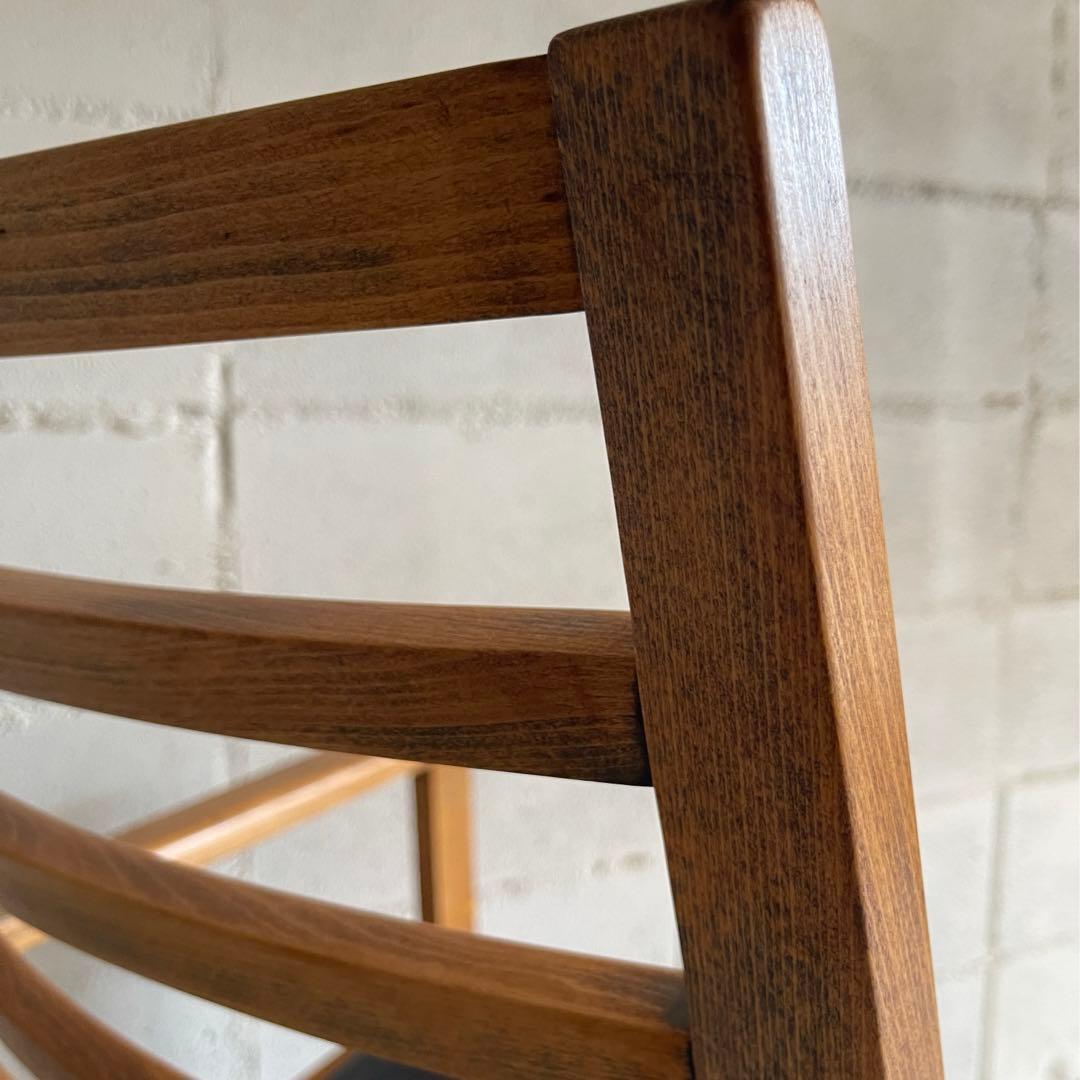 ビンテージ　アームチェア　本革レザー　ダイニングチェア