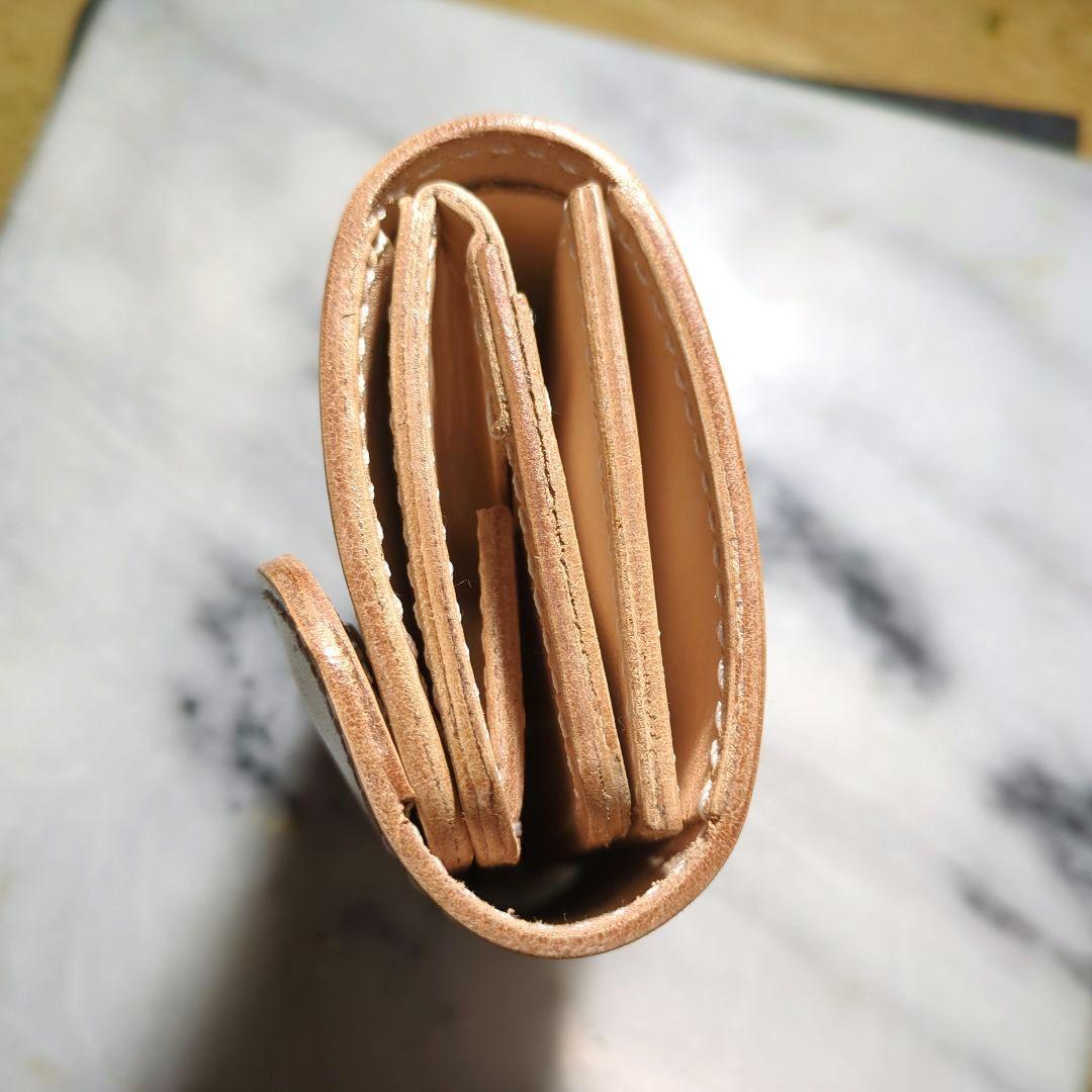 姫路ヌメ革 2つ折り財布 ハンドメイド ハーフウォレット ショートウォレット