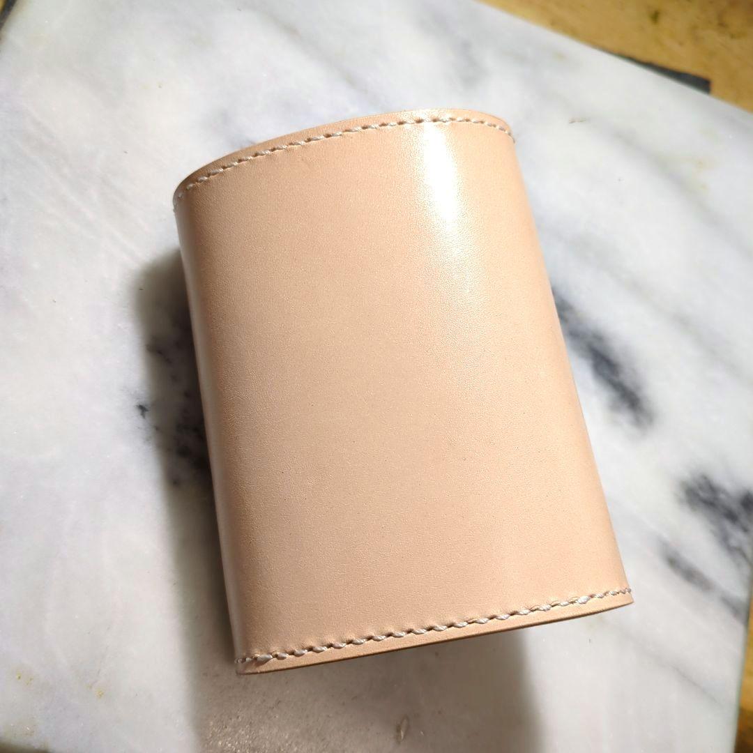 姫路ヌメ革 2つ折り財布 ハンドメイド ハーフウォレット ショートウォレット