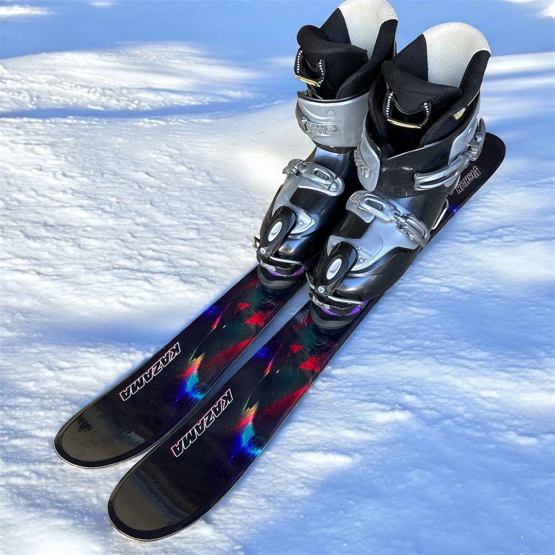 良品 KAZAMA VISHUN スキー板 ブーツ ショートスキー