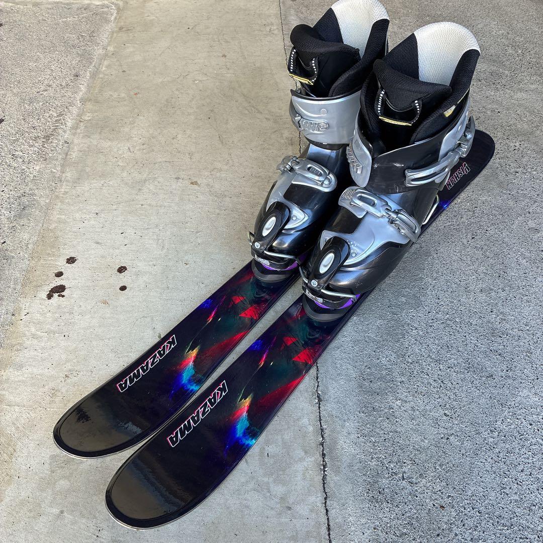 良品 KAZAMA VISHUN スキー板 ブーツ ショートスキー