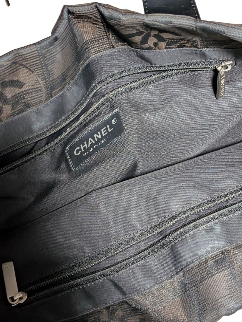 シャネル CHANEL ニュートラベル ナイロン トートバッグ ココマーク総柄