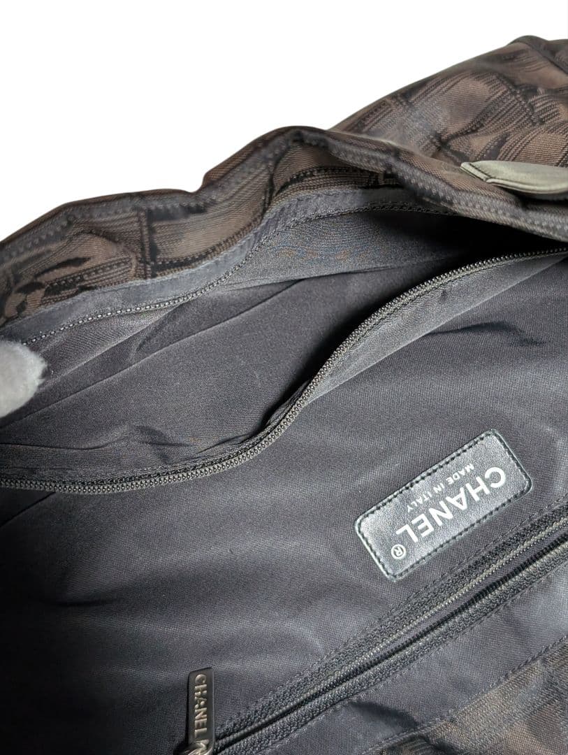 シャネル CHANEL ニュートラベル ナイロン トートバッグ ココマーク総柄