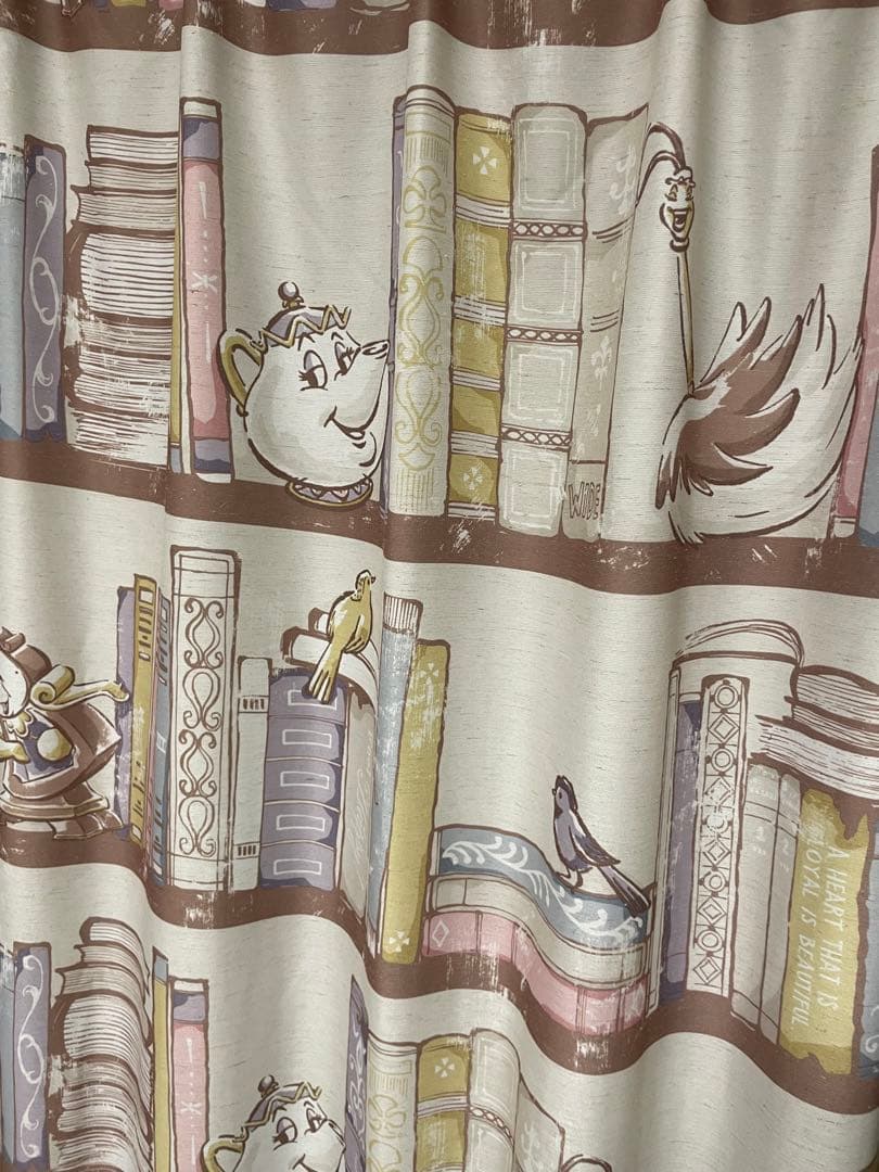 美女と野獣 裏地付 遮光カーテン レースカーテン