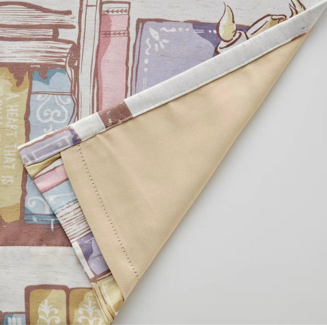 美女と野獣 裏地付 遮光カーテン レースカーテン