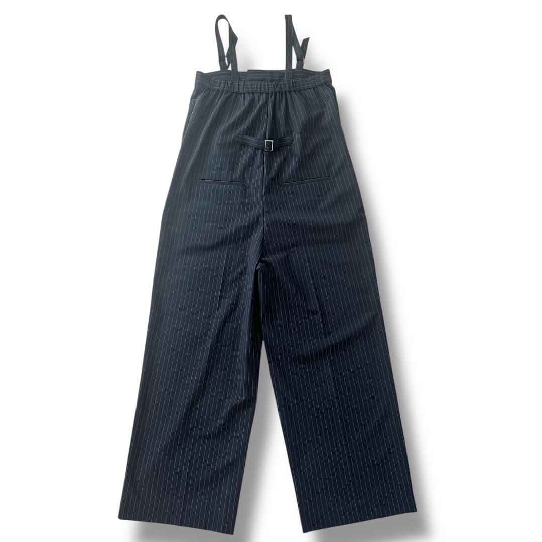 美品 スピックアンドスパン 24AW ベアオールインワン ネイビー 38