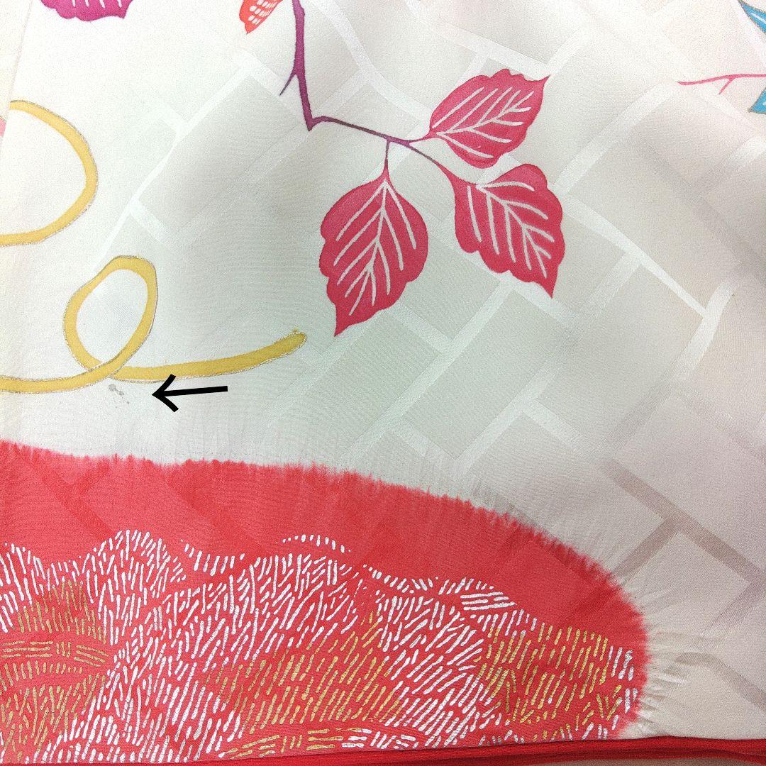 格安！！　振袖フルセット　10点　成人式　結婚式　前撮り　白　ホワイト　絞り　赤