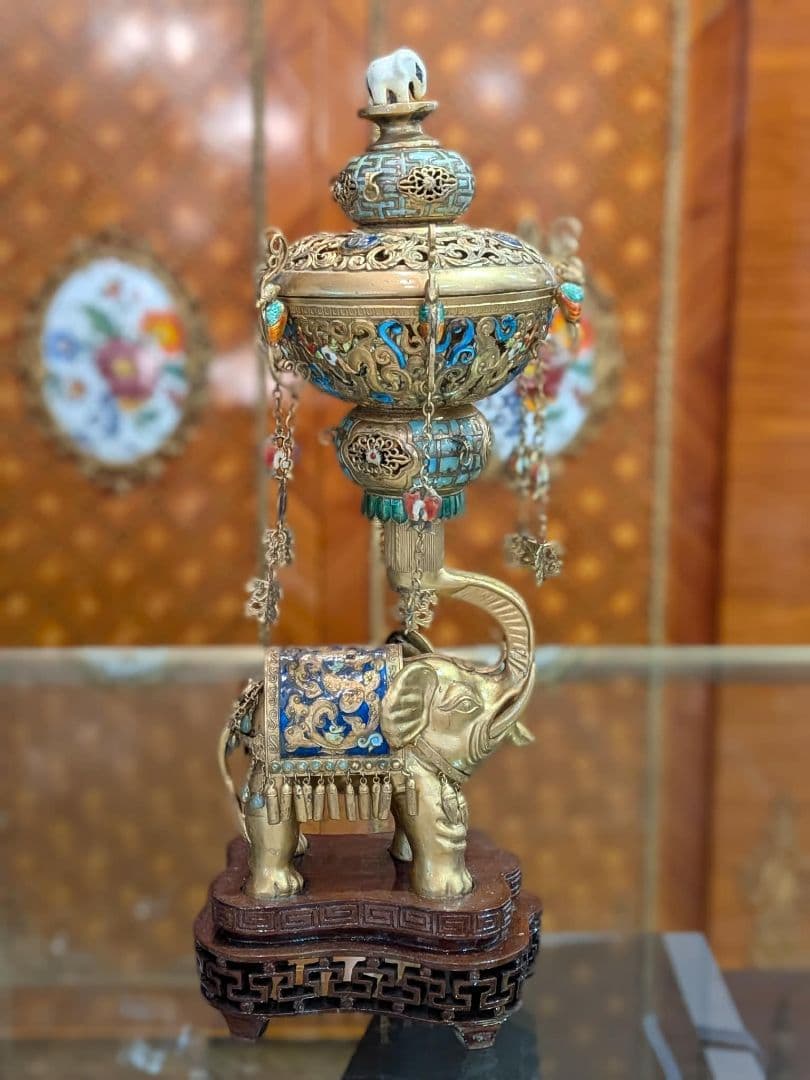 アンティーク 象 置物 骨董品 高さ36×横13×奥行9㎝