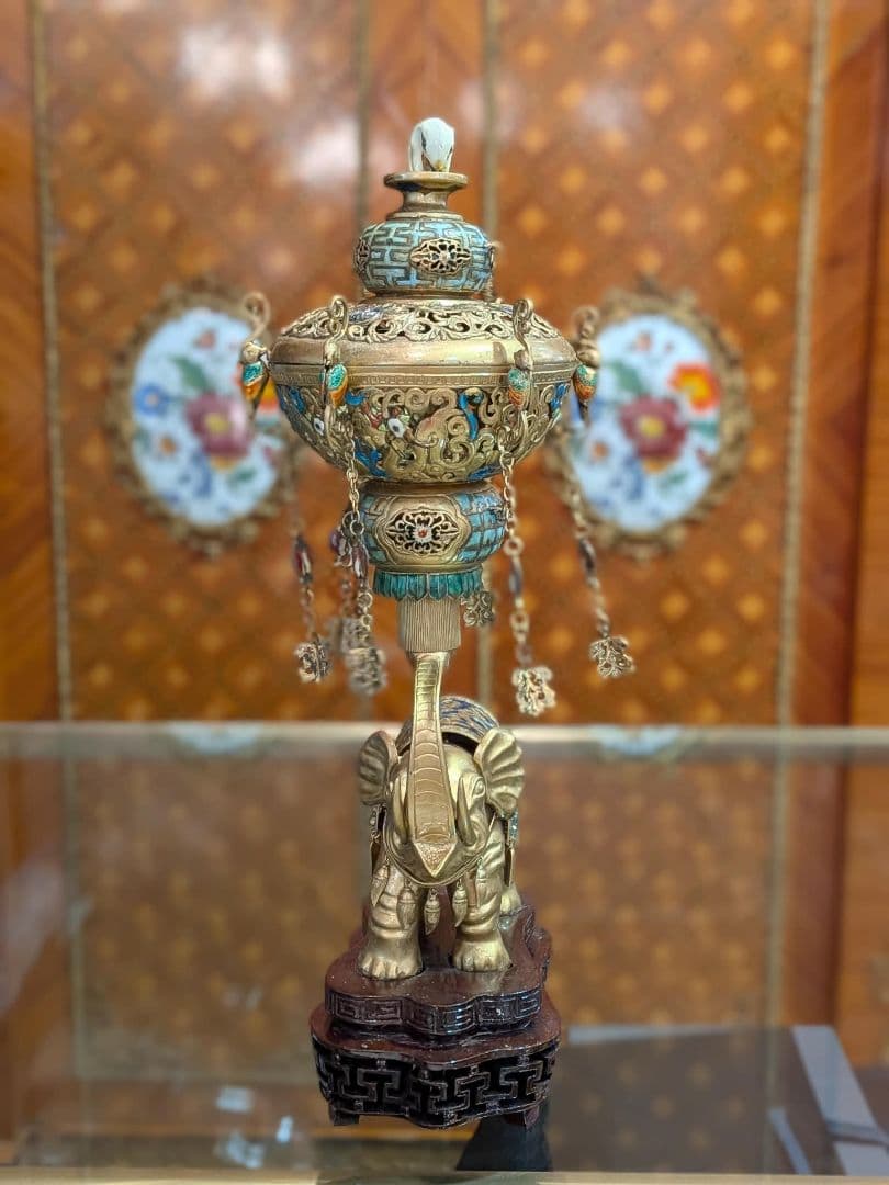 アンティーク 象 置物 骨董品 高さ36×横13×奥行9㎝