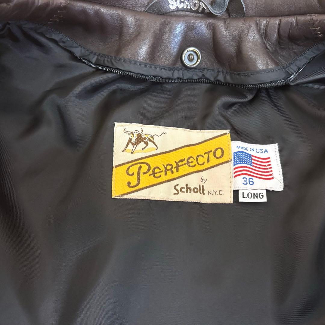 schott G-1 A-2 ダークブラウン　リアルレザー　36ロング　ケンコバ