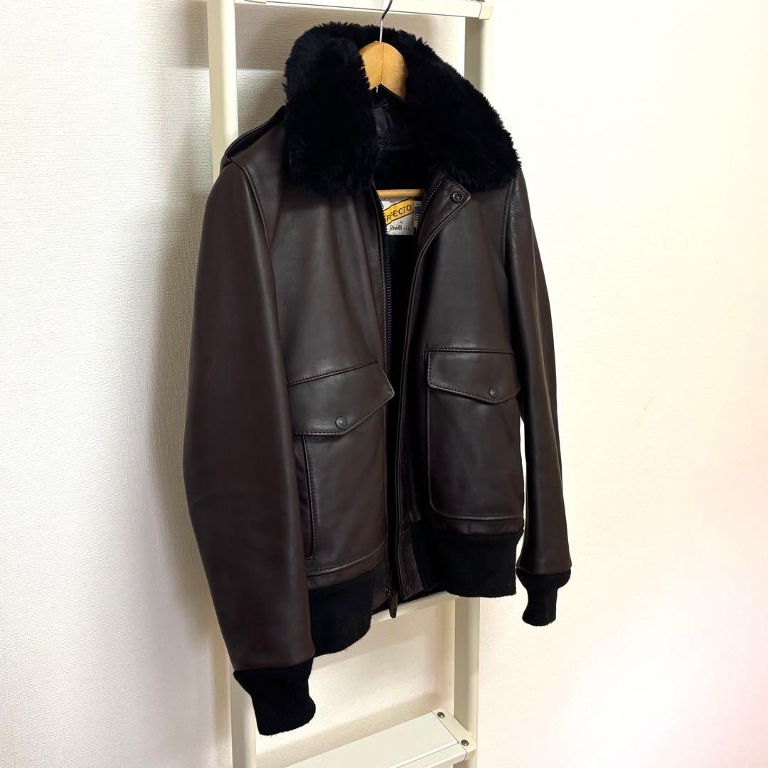 schott G-1 A-2 ダークブラウン　リアルレザー　36ロング　ケンコバ