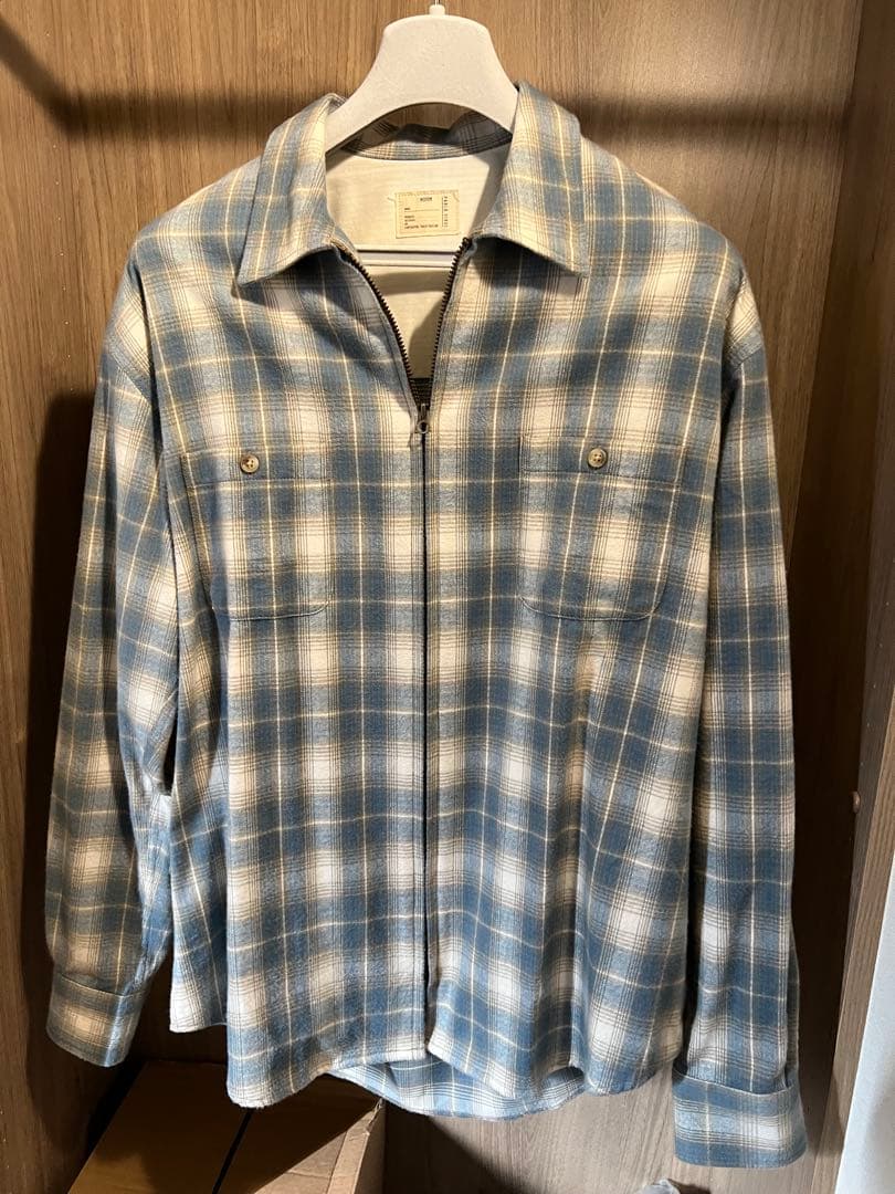 トップス PABLO VINCI Ombre check zip shirt