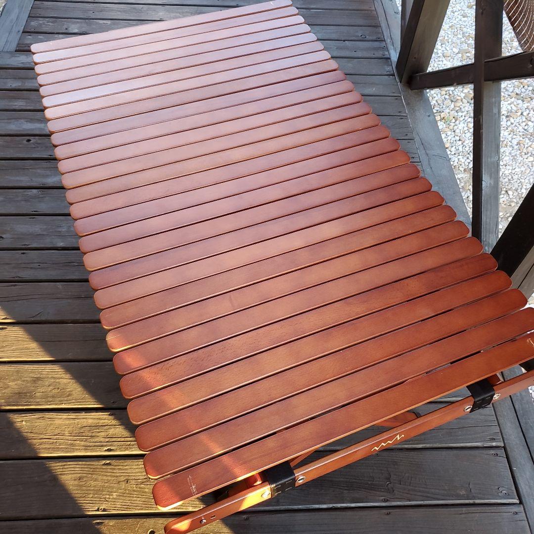 ウッドロールテーブル　アルペン木製折りたたみ