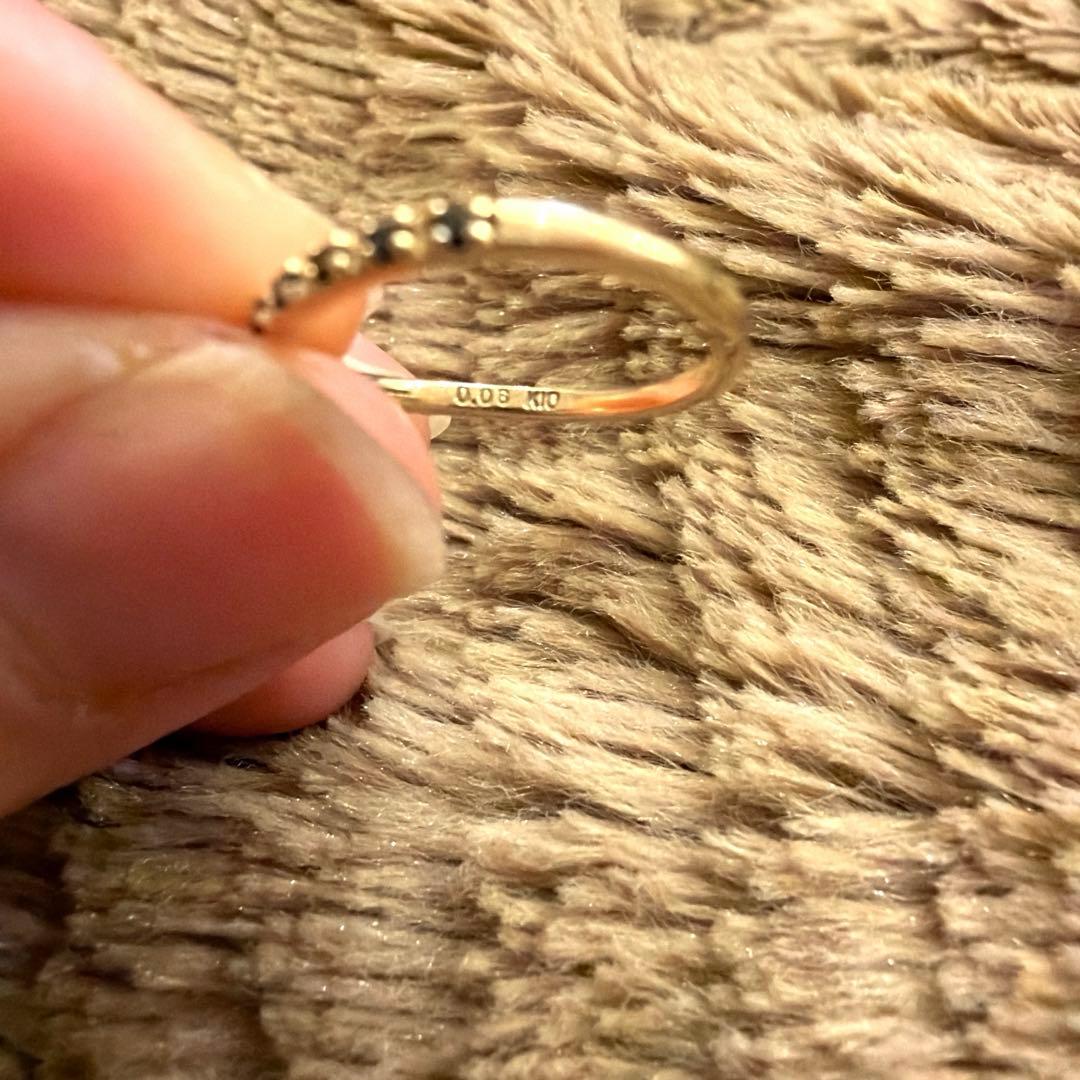 ノジェス　ブラックダイヤモンド　ピンキーリング