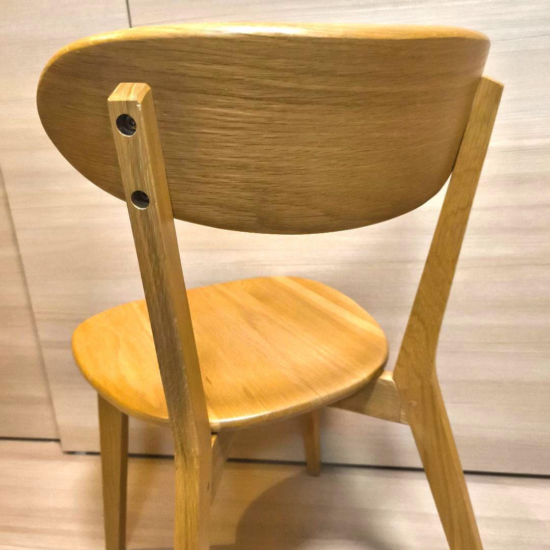 ダイニングチェア　大川家具　　オーク無垢　ウッドチェア
