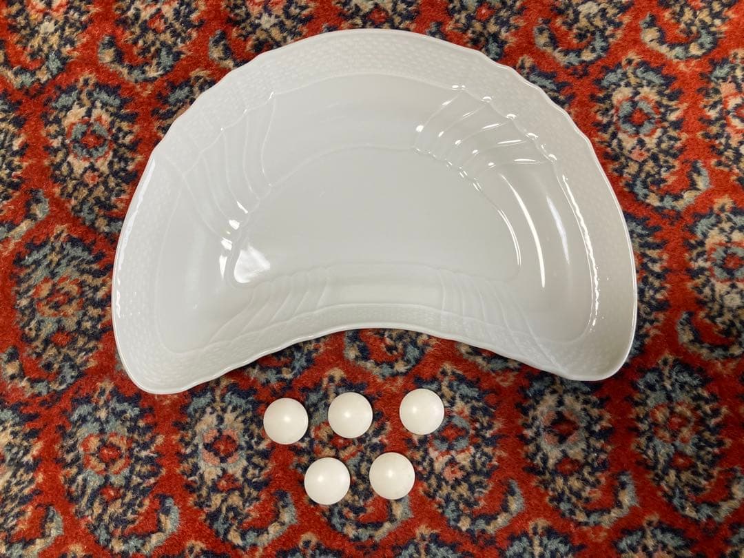 リチャードジノリ　ベッキオホワイト　クレッセントプレート　24cm 6枚