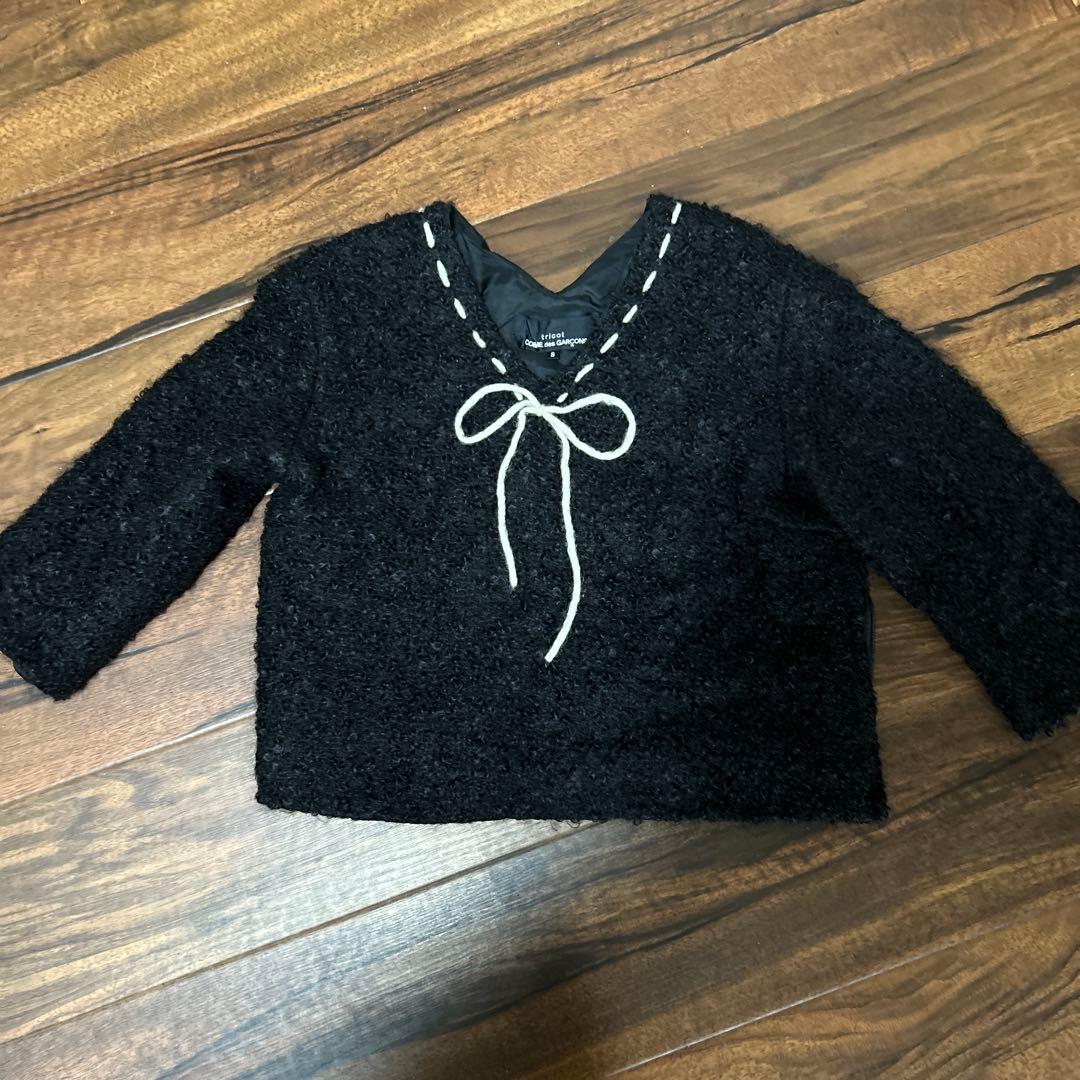 トリココムデギャルソン　毛糸のリボンが可愛いアウター？