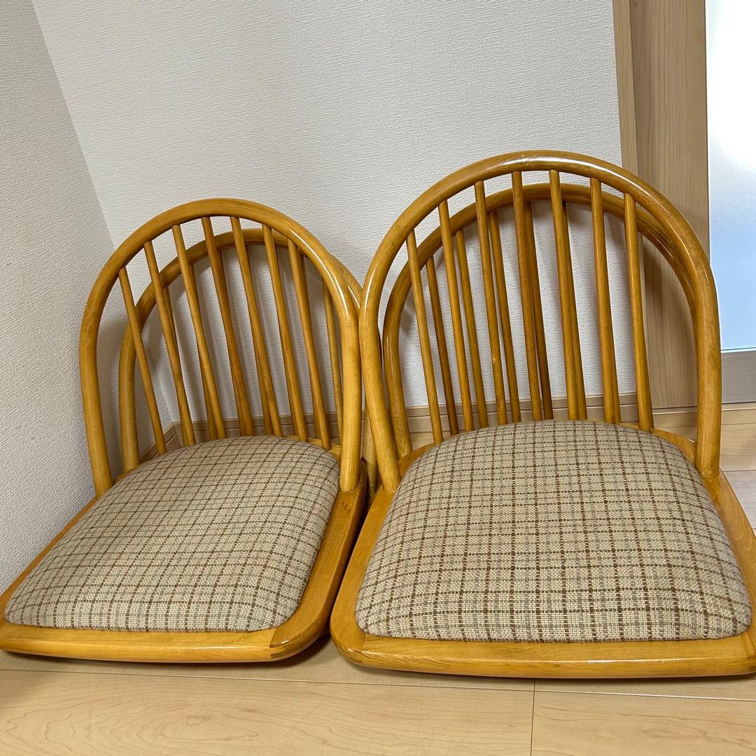 和座椅子 木製 4脚セット