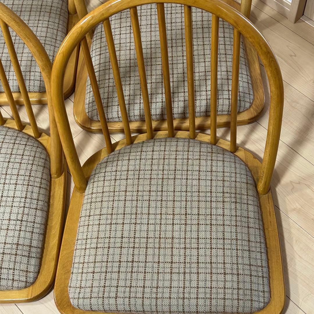 和座椅子 木製 4脚セット