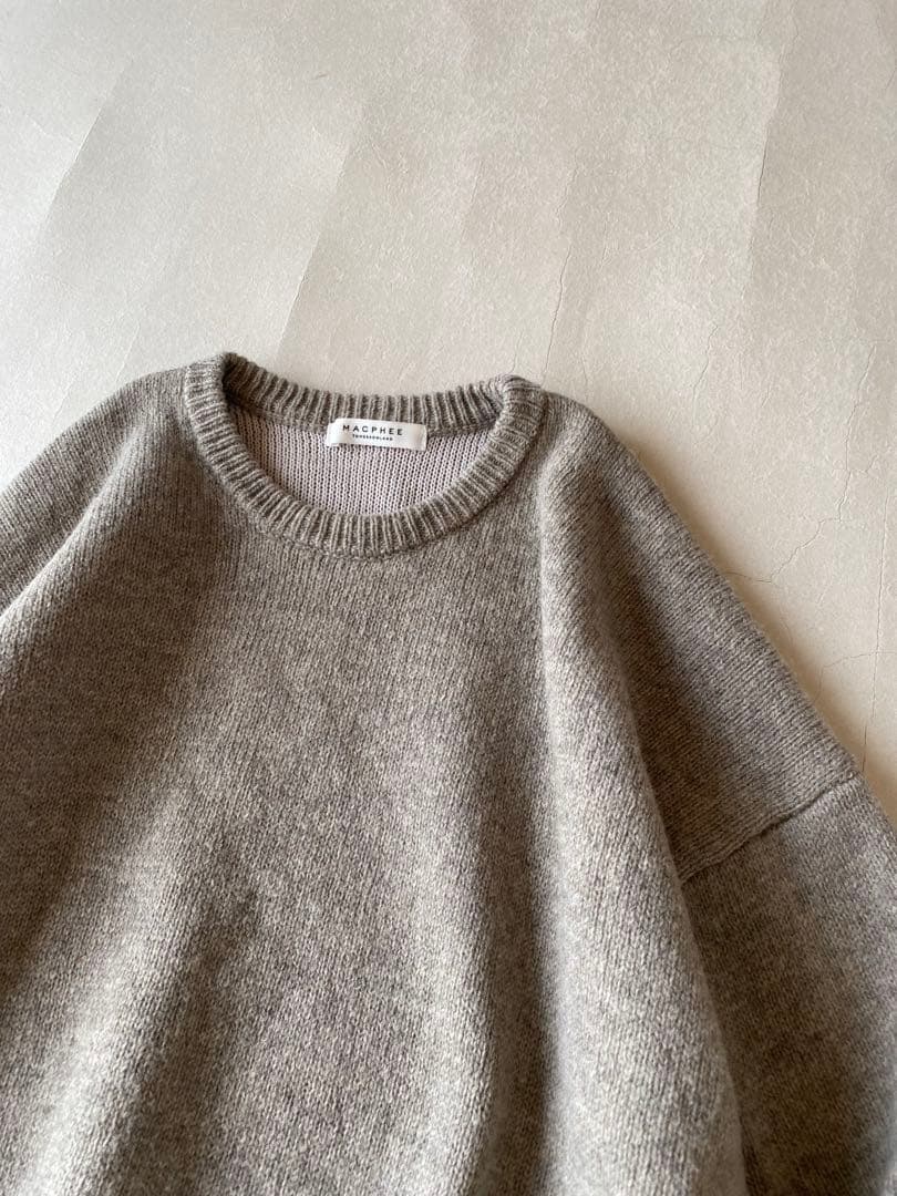 トゥモローランドMACPHEEマカフィー 立体シルエットクルーネックウールニット