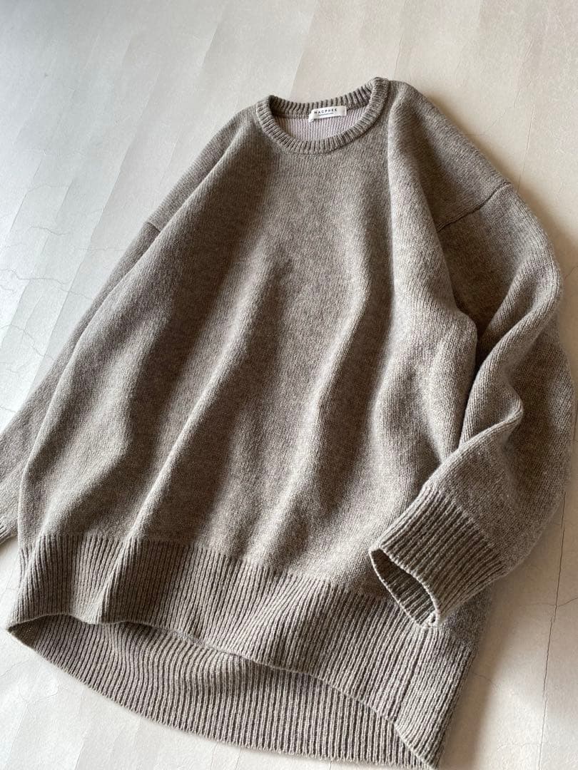 トゥモローランドMACPHEEマカフィー 立体シルエットクルーネックウールニット