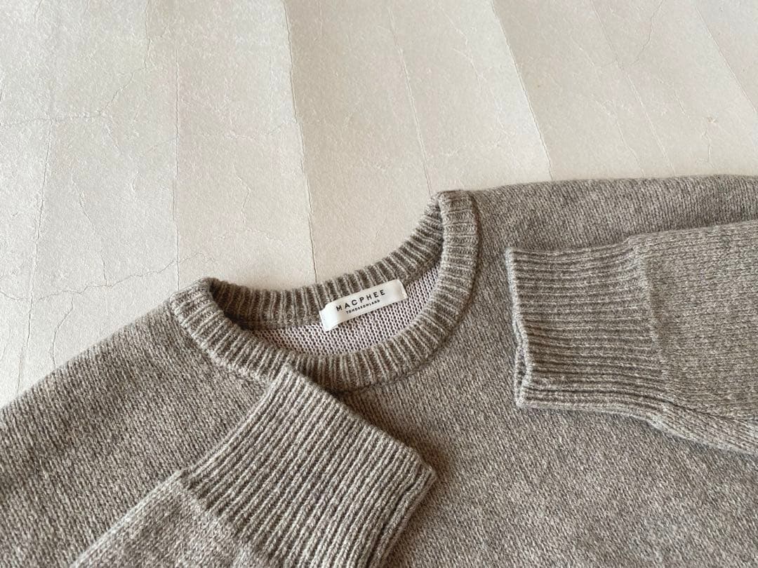 トゥモローランドMACPHEEマカフィー 立体シルエットクルーネックウールニット